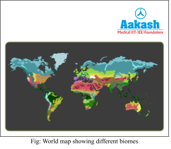 world map showing different biomes